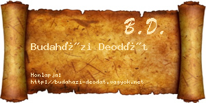 Budaházi Deodát névjegykártya